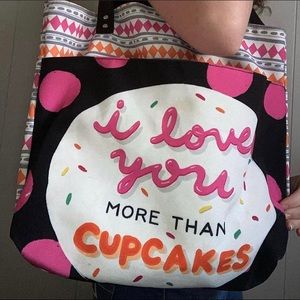 Girls Cute Tote Bag“I love you more than cupcakes”